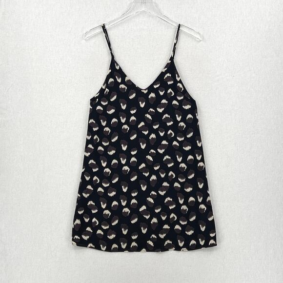 REFORMATION Eli 90s Mini Slip Dress Womens XS Navy Wild Child Animal Print - Picture 2 of 16